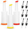 Winter Shore Ausgießer Spirituosen & Saft [9er-Pack] - Barkeeper-Set mit 3 1-Liter Bar-Plastikflaschen zum Befüllen & 6 Edelstahl-Ausgießern - Aus Lebensmittelechtem Kunststoff mit Konischem Ausgießer