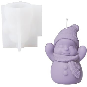 Boowan Nicole Snowy Friends Kerzenformen Zum Gießen Silikon,Kerzen Formen Silikon für Weihnachten Handgemachte Kerzen zum Selbermachen DIY (LZ0618)