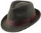 Decentron Men's Wool Felt Winter Hat Short Brim Fedora Hat Olive Green Large