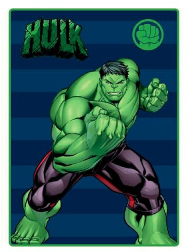 Coperta Plaid Morbida e Calda 100x140cm per Bambini Pile con stampa (HULK AVENGERS)