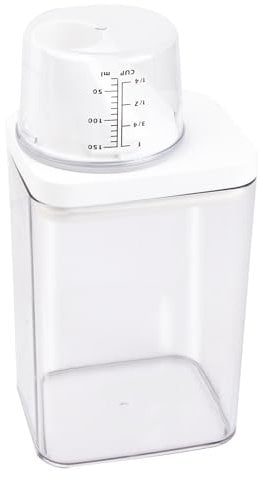Natuce 1100ml Dispenser per Detersivo con Misurino, Contenitore per Detersivo Liquido, Dispenser per Detersivo in Polvere, Contenitore Plastica Detersivo Polvere Multiuso, Riutilizzabile