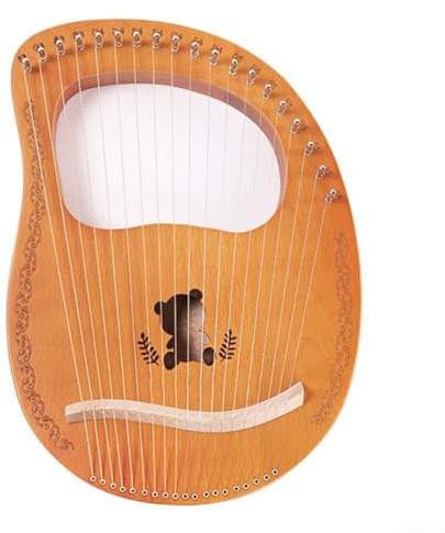 Harpe en acajou portable à 16 cordes en placage d'acajou, lyre harpe 16 cordes piano à doigt en acajou avec outil d'accordage pour débutants, cadeau pour les amateurs de musique débutants