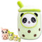 Bubble Tea PlüSch, Stofftier Boba Kuscheltiere, Boba PlüSch Kissen Weiches Panda Boba PlüSchtier Geschenke füR Kinder(Grün,50cm)