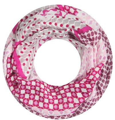 Majea Damen Loop Schal Schlauchschal Halstuch (880025) (pink 3)