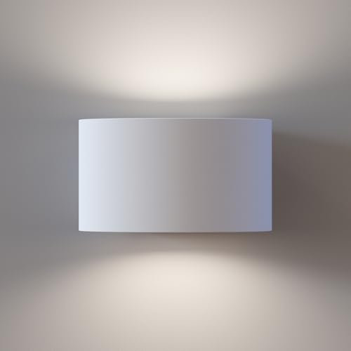 Modern Wall Sconces Cylinder Plaster Wall Uplighter G9 Fitting with Up Down Light Effect