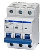 Disjoncteur tripolaire 3P - 25A - pouvoir de coupure 10kA - courbe D - À vis - IMO