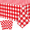 4 Stück Einweg Rot Tischtuch Gittergitter Tischdecke Rot Weiß Ostern Themed Tabelle Tischabdeckung Wasserdicht Karierte Tischtuch für Picknick Mädchen Geburtstags Dekorationen 130 x 220 cm