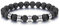 GEHECRST Herren Armband Personalisierte Armband mit Name Text Gravur Männer Perlenarmband Partnerarmbänder Namensarmbänder Personalisierte Geschenke für Mann (Vulkangestein, 3 Name)