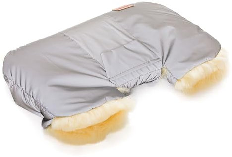 Fillikid Handwärmer Nyby Reflect Exklusiv | Reflektierendes, wind- & wasserabweisendes Material | Hochwertiges Lammfellfutter für optimale Wärmeisolierung | Universell passend für Kinderwagen & Buggys