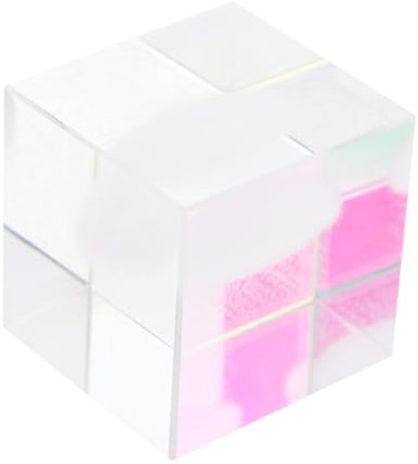 ABOOFAN Kleiner Böllerkanone Kristallwürfel mit Briefbeschwerer Transparenter Violett Heimdekoration 3d-regenwolke für Schreibtisch und Wohnzimmer