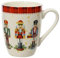 Tasse à thé en porcelaine - Motif casse-noisette - 10,6 cm - 350 ml - Avec anse - Tasse de Noël - Tasse à thé - Tasse à café - Rouge et blanc