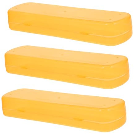 TOBBOMEY 3st Zahnpastakartuschen-Set Zahnbürste Fall Reisebehälter Für Zahnbürsten Halter Automatischer Zahnpastaspender Tasche Clip Für Zahnpastapresse Produkte Reisezahnbürste Yellow Pp