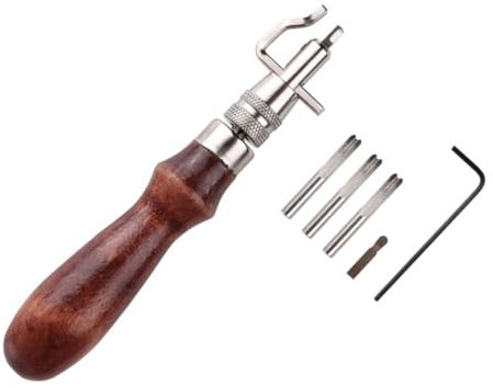 NUOBESTY Leathercraft Tools Trencher Seam Roller Leather Groover for Belt Wallet Handbag Making