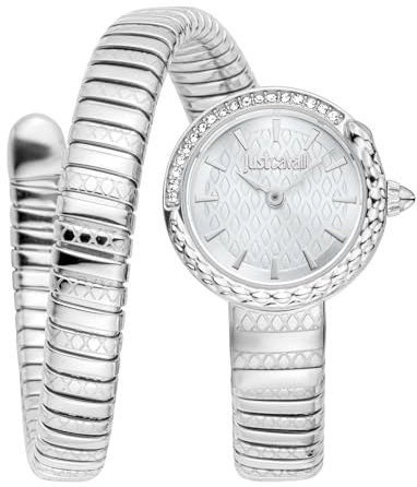 Just Cavalli Damen Analog Quarz Uhr mit Edelstahl Armband JC1L301M0085