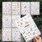 Sticker Hochzeit Gästebuch (230 Motive), Aufkleber Hochzeit, Scrapbook Stickers, 8 Blatt Romantische Vintage Hochzeitsdeko mit Liebesmotiven