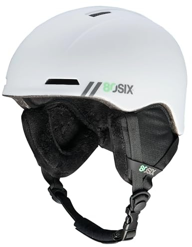 80SIX Snow Helmet – Lightweight Comfortable Adjustable Ski and Snowboard Helmet with Ventilation, Removable Ear Pads and Warm Liner, In-Mould PC Shell for Men, Women and Youth
