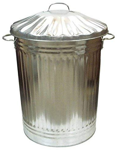 Catergold Large Galvanised 90 Litre Storage Rubbish Dustbin Steel Metal Bin with lid