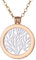 Morella Halskette Damen Gold 70 cm Edelstahl mit Amulett und Coin 33 mm in Schmuckbeutel Baum des Lebens Silber