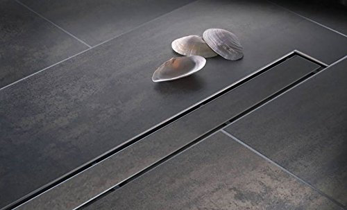 Yellowshop - Canalina Canale Di Scarico Doccia A Pavimento Bagno Griglia In Acciaio Inox Piastrellabile Sistema Drenaggio Varie Misure Cm 60, 70, 80, 90, 100 (Cm 70)