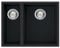 Elleci Quadra 150 1.5 Bowl Granite Black Undermount Kitchen Sink & Waste