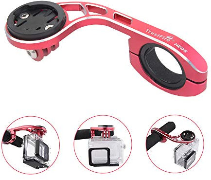 TrustFire Fahrrad-Halterung für Lenker, verstellbar, für Stoppuhr, Sportkamera, GoPro, Garmin, Bryton, rot