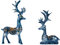 BESTOYARD 1 Paar Kleine Rentier Hirsch Elch Figur mit Bonsai Weihnachten Deko Miniatur Ornament Auto Dekofigur Tierfigur Weihnachtsfigur Tischdeko Weihnachtsschmuck