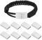 UNICRAFTALE 10 Sätze Rechteck Edelstahl Magnetverschluss Magnetschnalle Leder Verschluss Endkappen Mit Verriegelungsmechanismus Für Armbanduhr Schmuckherstellung 22x11x5mm Loch 3x10mm