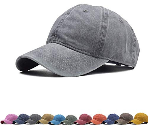 Vintage-Baseballkappe für Damen, unisex, für den Alltag - Grau - Einheitsgröße