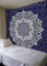 Popular Handicrafts Hippie-Mandala-Wandbehang, indische Leidenschaft, Ombré-Maditation, blauer Farbstoff Silber Bohemian-Stil Hippie psychedelisches Schlafsaal, Raumdekoration, Poster 76,2 x 101,6 cm