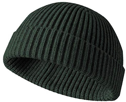 JFAN Unisex Retro Trawler Winter Beanie Hat Baseballkappe Streetstyle Trawler Beanie Watch Hut Rollup Edge Schädeldecke,Grün