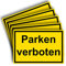 5 Stück Parken verboten Schild 20 x 30 cm aus stabiler PVC Hartschaumplatte 3mm Parkplatzschild mit UV-Schutz von STROBO