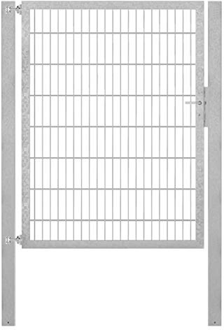 Alberts 661878 Einzeltor Flexo Plus mit Zubehör | verschiedene Breiten und Höhen | Pfostenstärke 80 x 80 mm | feuerverzinkt | Breite 125 cm | Höhe 160 cm