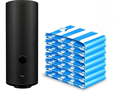 Máquina de embalaje al vacío para ropa, 5 In1food sellador al vacío, ahorro de alimentos para el hogar pequeño profesional cómodo automático bolsas selladoras de vacío, 17,3 x 6,5 x 6,5 cm (blanco)