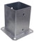 NAJDER Support Poteau Carré à Visser 90x90 mm, Manchon de Sol, Ancrage Poteau Fixation Bois, Acier Galvanisé à Chaud pour Clôture, Balançoire, Pergola, Couleur: Argent