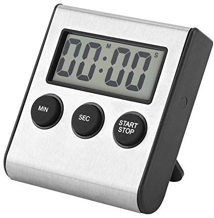 Temporizadores Temporizador de Cocina Digital Soporte Reloj Despertador Cronómetro Digital Magnético Reloj Temporizador con Dígitos Grandes para Cocinar Hornear Juegos Deportivos Oficina