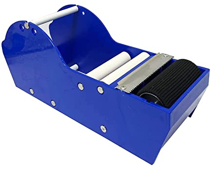 QILIMA Blauer Tischabroller, wasseraktivierter Klebebandabroller, 32 cm Gummibandabroller, Versiegelung für Bürobedarf