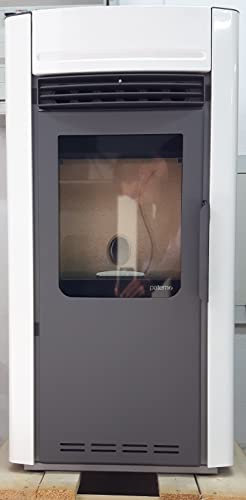 Pelletofen Patera Modell Alice und belüfteter Stahl weiß 8,5 kW