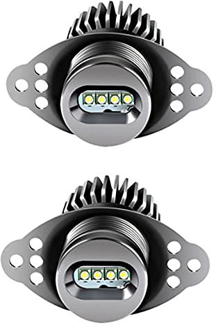 Riloer Angel Eyes Halo Ring bombilla, 1pair 12V 40W LED Angel Eye Marker bombilla de faro,Para BMVV 3 serie E90 salón LCI/E91 Touring LCI 2008-2011