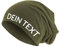 Roughtex Jersey Beanie personalisierbar Mütze Baumwolle Bedrucken Lassen eigener Text frei positionierbar Oliv XL/XXL