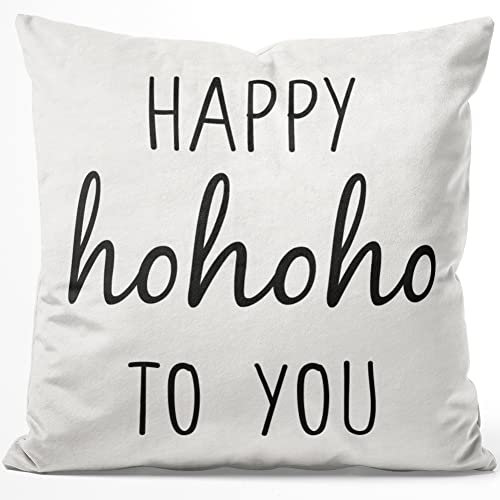 JUNIWORDS Kissen, Happy hohoho to You, 40 x 40 cm, Flauschig Samtweich Weich (1009016)