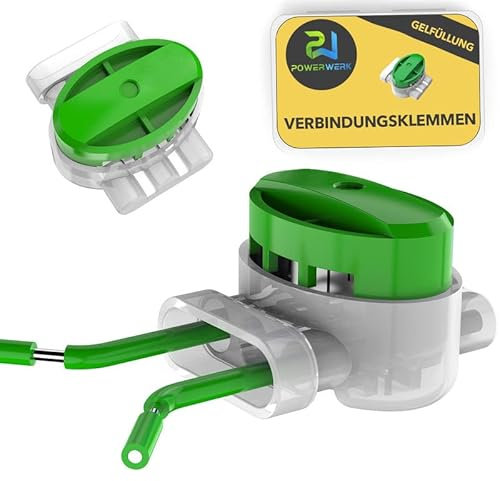 Power Werk® 50 pezzi – Morsetti di collegamento per cavi di limitazione robot tosaerba – Connettori per cavi con riempimento in gel (impermeabile) – Compatibile
