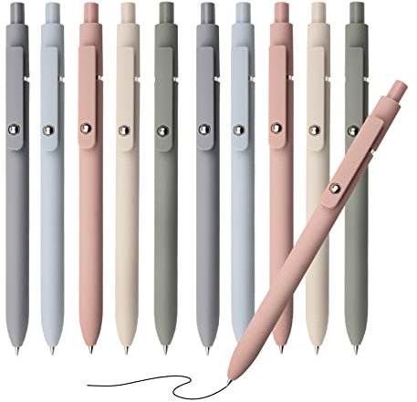 CIOUYAOS 10pcs Aesthetic Kugelschreiber (10 Makrone)