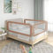 INLIFE Kleinkind-Bettschutzgitter Taupe 140x25 cm Stoff,2.71kg,10219