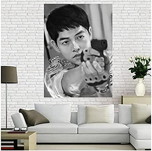 Poster Song Joong Ki Schauspieler Star Poster Porträt Bilder Poster Und Drucke Kunst Wand Leinwand Malerei Home Decor 50X70Cm Kein Rahmen