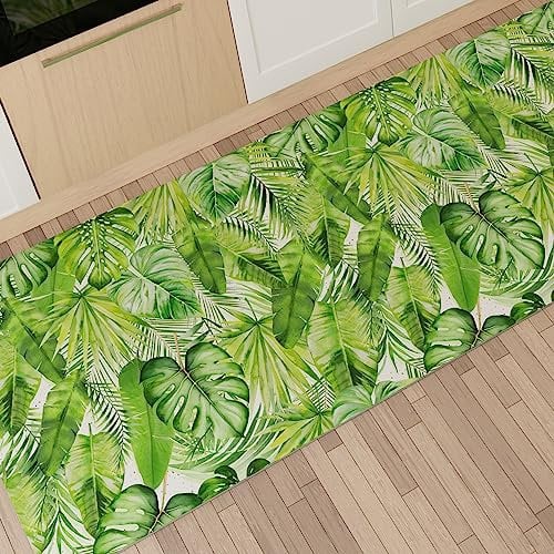 PETTI Artigiani Italiani - Tappeto Cucina, Tappeto Cucina Antiscivolo Lavabile, Passatoia Cucina, Tappeto Runner Cucina, 52x100 cm, Disegno Tropical 05, 100% Made in Italy