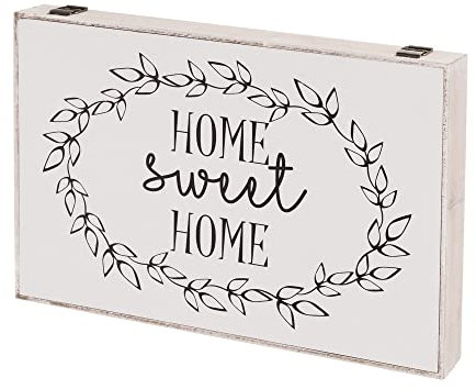 LOLAhome Tapa Contador luz o Cuadro eléctrico Home de Madera MDF Blanco y Negro de 46x6x31 cm