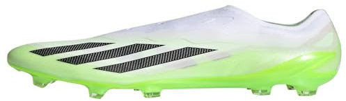 Adidas X Crazyfast.1 - Tacos de fútbol firmes sin cordones, Cloud White-core Black-lucid Lemon, 9.5 US