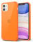 Svanove for iPhone 11 Case Clear, Neon Bright Vibrant Color, Transparent Jelly Protective Silicone Phone Case Design for Women Girly Cute, Thin Slim Fit Soft Flexible TPU Bumper, Neon Orange