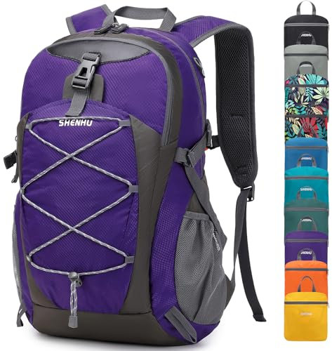 Shenhu Wanderrucksack, 40 l, leicht, Tagesrucksack, wasserdicht, Reise, Camping, für Damen und Herren, Sport, verstaubar