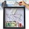 Jastown 20 * 20cm Adventure Archive Box,salvadanaio Viaggio con Slot,Scatola ricordi Viaggio,scatole Legno,Scatola di Raccolta di Viaggi, Scatola di Ombra del Biglietto,Memory Box Frame (Nero)